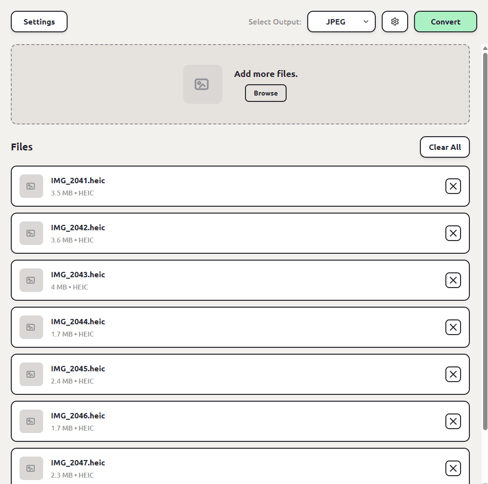 ConvertSave with a batch of photos queued for conversion at once